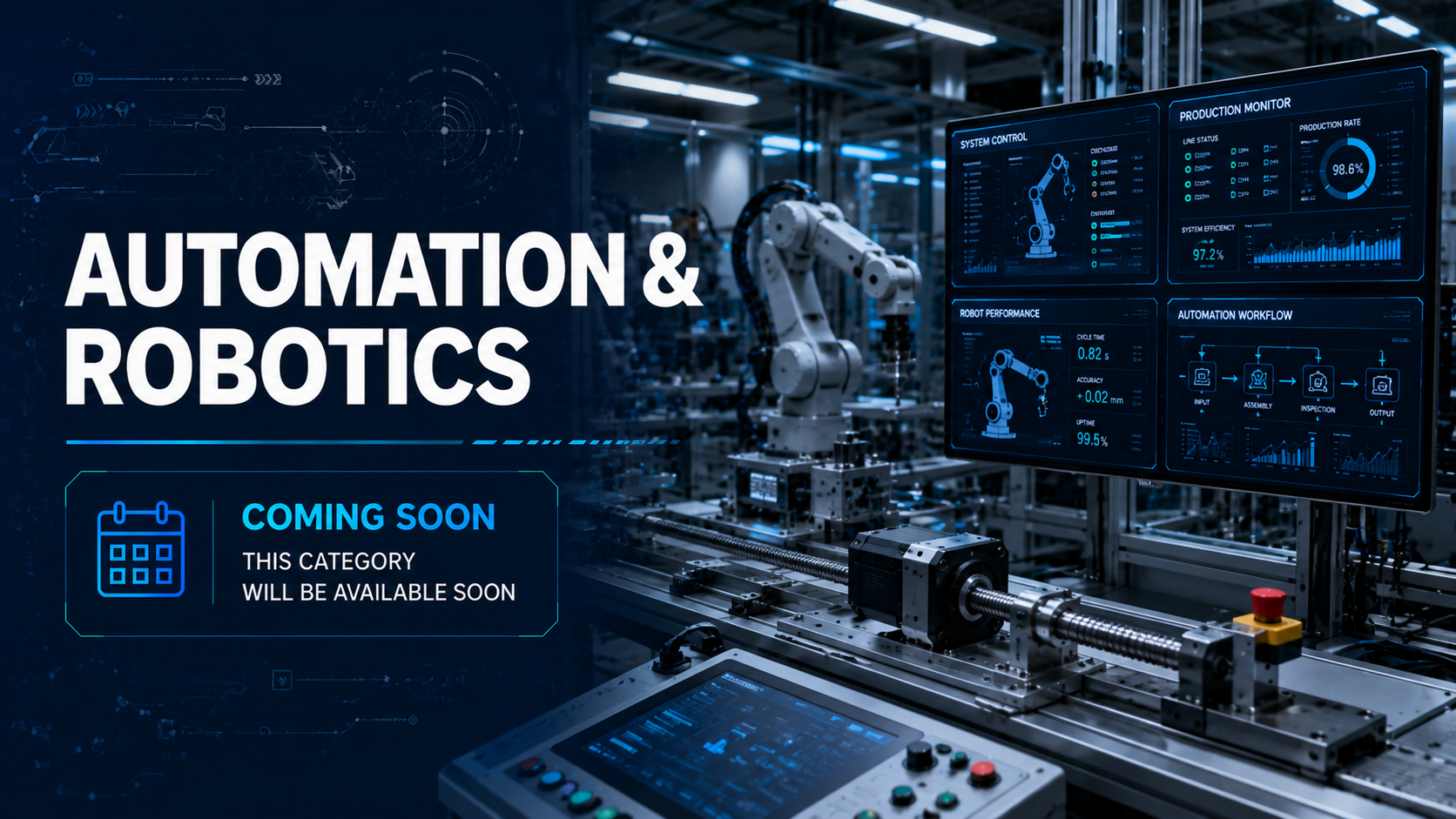 In the coming days, the Automation and Robotics category will begin operating at full capacity.
